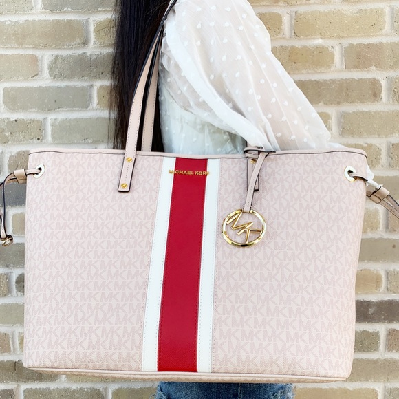 Michael Kors large tote pink trifold wallet set - Picture 6 of 7